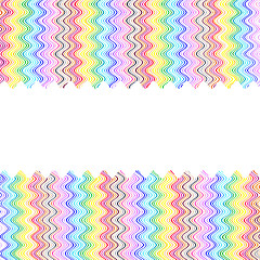 Image showing Bright color wavy lines pattern