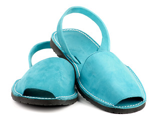 Image showing Turquoise Sandals