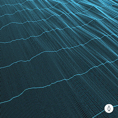 Image showing Abstract grid background. Water surface. Vector illustration. Ca