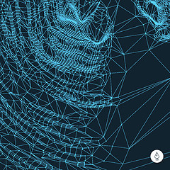 Image showing Network background. 3d technology vector illustration. 