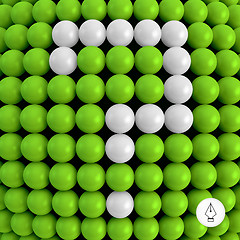 Image showing Question. Abstract technology background with balls. 3d vector i