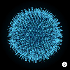 Image showing 3d sphere. Technology concept. Vector illustration. 