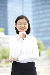 Image showing Asian young female executive smiling portrait