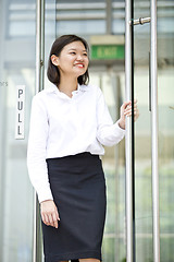 Image showing Asian young female executive smiling portrait