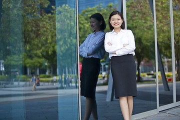 Image showing Asian young female executive smiling portrait