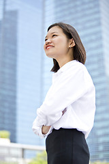 Image showing Asian young female executive smiling portrait