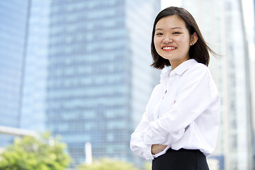 Image showing Asian young female executive smiling portrait