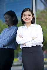 Image showing Asian young female executive smiling portrait