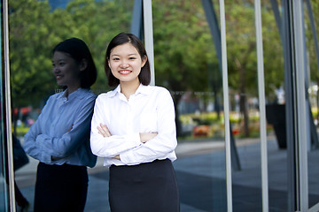 Image showing Asian young female executive smiling portrait