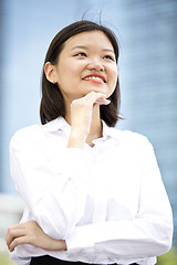 Image showing Asian young female executive smiling portrait