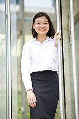 Image showing Asian young female executive smiling portrait