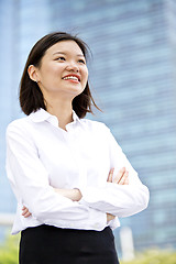 Image showing Asian young female executive smiling portrait