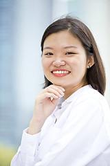 Image showing Asian young female executive smiling portrait