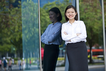 Image showing Asian young female executive smiling portrait