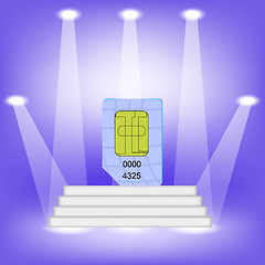 Image showing Blue SIM Card