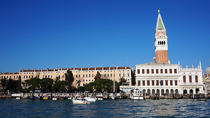 Image showing Piazza di San Marco view on Piazza di San Marco from a boat.