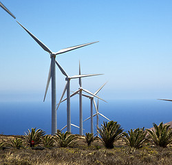 Image showing turbines and the sky in the isle 