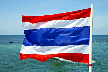 Image showing asia  kho phangan   waving flag    south  