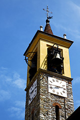 Image showing jerago old abstract in   wall  and church  bell sunny day 