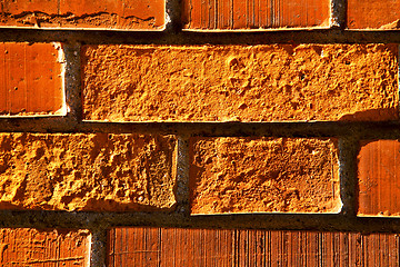 Image showing  wall  brick in the   centre   of cairate varese italy