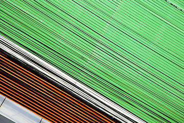 Image showing  abstract    in the metal green     bangkok   palaces  temple  