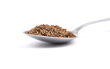 Image showing Caraway seeds on spoon