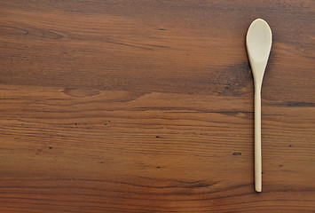 Image showing Wooden spoon background