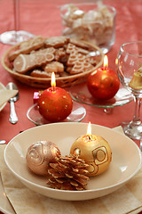 Image showing Christmas table setting