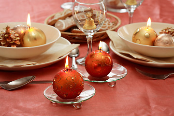 Image showing Christmas table setting