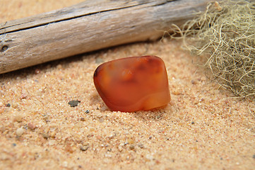 Image showing Carnelian on beach