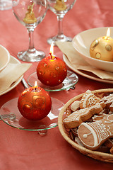 Image showing Christmas table setting