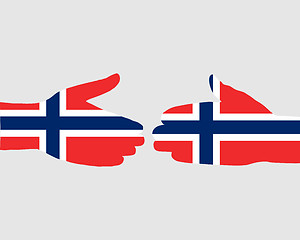 Image showing Norwegian handshake