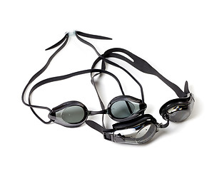 Image showing Two wet goggles for swimming