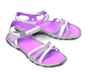 Image showing Pair of summer sandals