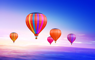 Image showing air-balloons in sky