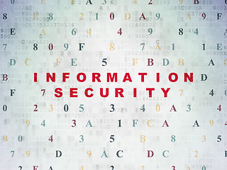 Image showing Safety concept: Information Security on digital background