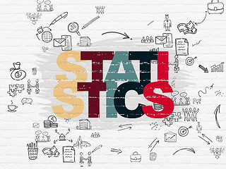 Image showing Business concept: Statistics on wall background