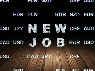 Image showing Finance concept: New Job in grunge dark room