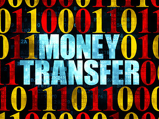 Image showing Finance concept: Money Transfer on Digital background