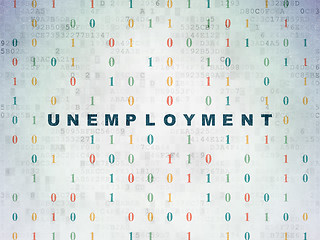 Image showing Business concept: Unemployment on digital background