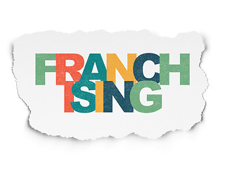 Image showing Finance concept: Franchising on Torn Paper background