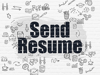 Image showing Business concept: Send Resume on wall background