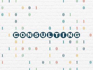 Image showing Business concept: Consulting on wall background