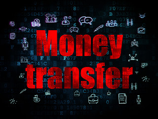 Image showing Finance concept: Money Transfer on Digital background