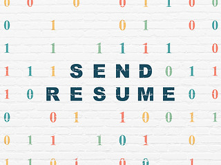 Image showing Business concept: Send Resume on wall background