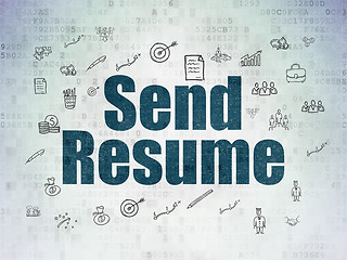 Image showing Business concept: Send Resume on digital background