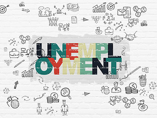 Image showing Business concept: Unemployment on wall background