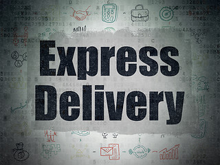 Image showing Business concept: Express Delivery on digital background