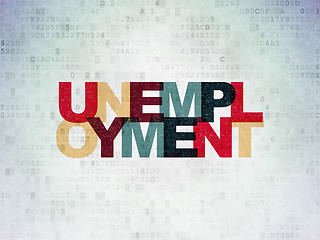 Image showing Business concept: Unemployment on digital background