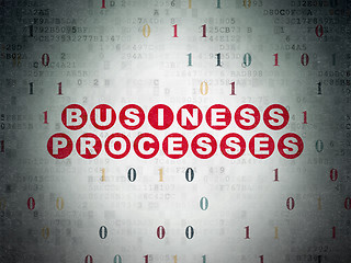 Image showing Finance concept: Business Processes on digital background